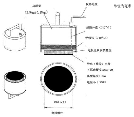 点对点电阻和对地电阻测量的电极组件